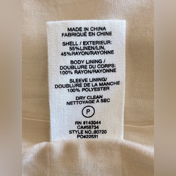 Unstructured Linen Blend Blazer - Picture 8 of 8